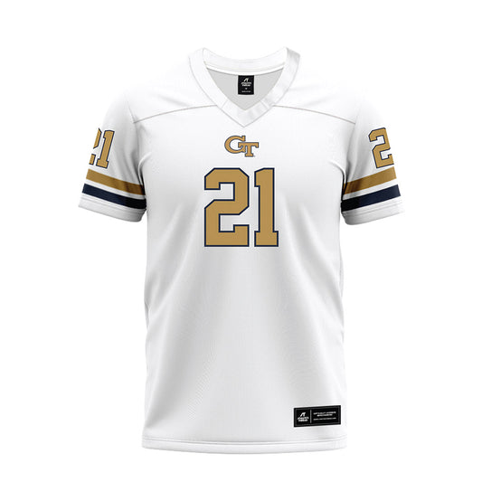 Georgia Tech - NCAA Football : Jaedyn Terry - White Premium Football Jersey-0