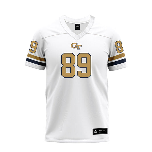 Georgia Tech - NCAA Football : Chris Elko - White Premium Football Jersey-0