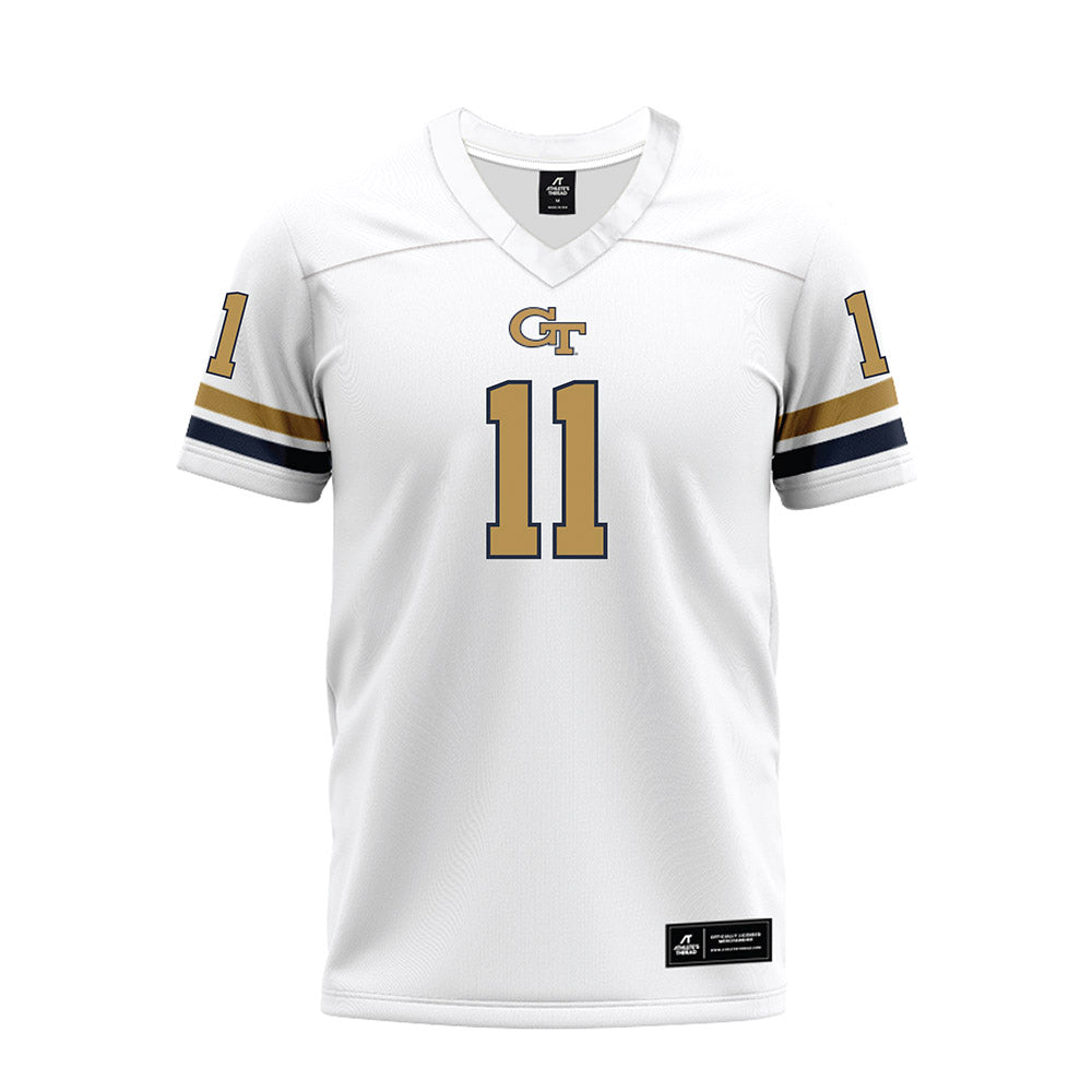 Georgia Tech - NCAA Football : Brayden Manley - White Premium Football Jersey-0