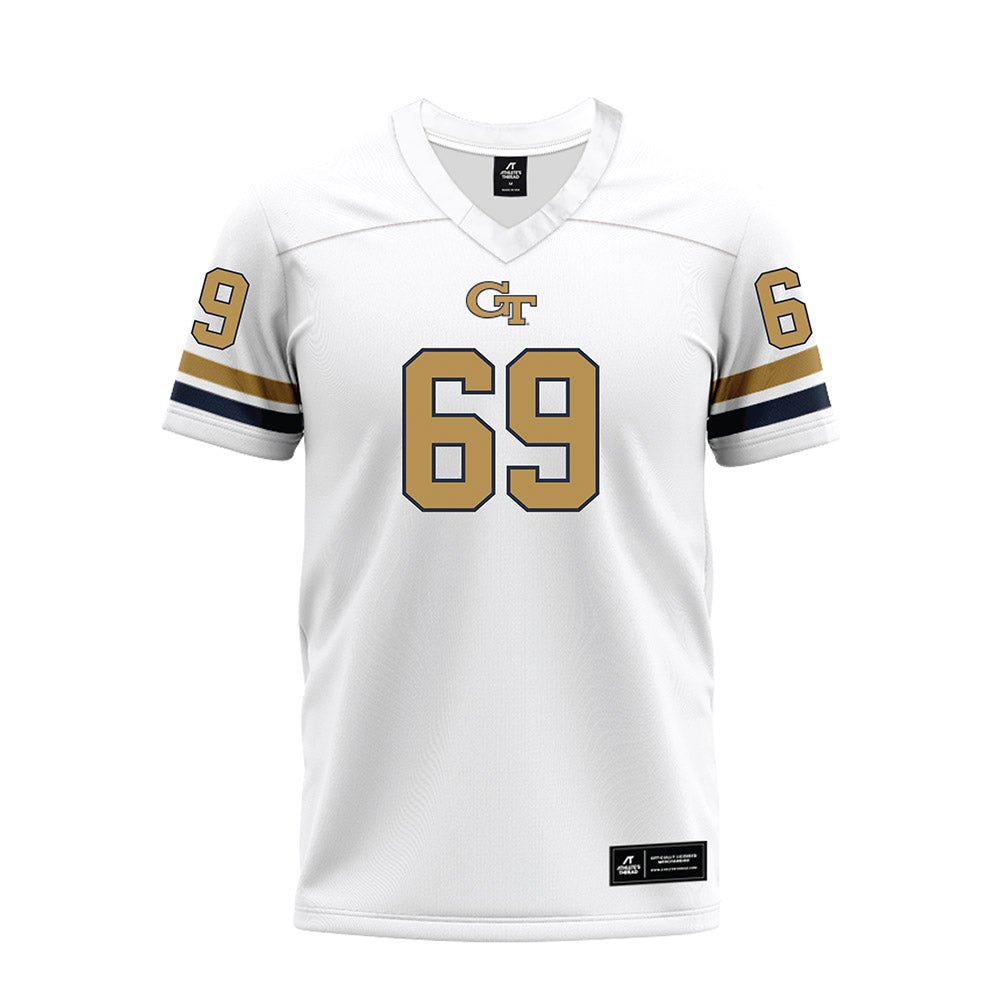 Georgia Tech - NCAA Football : Josh Petty - White Premium Football Jersey-0