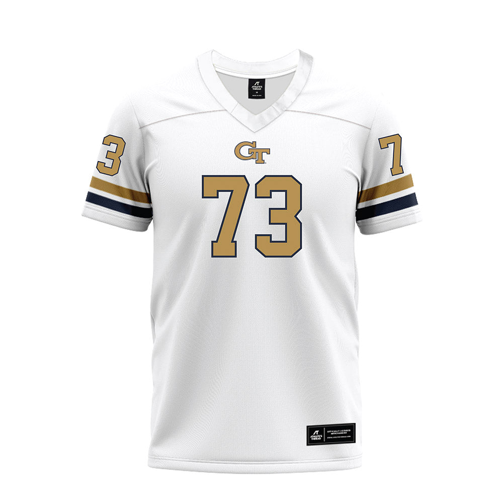 Georgia Tech - NCAA Football : Favour Edwin - White Premium Football Jersey-0