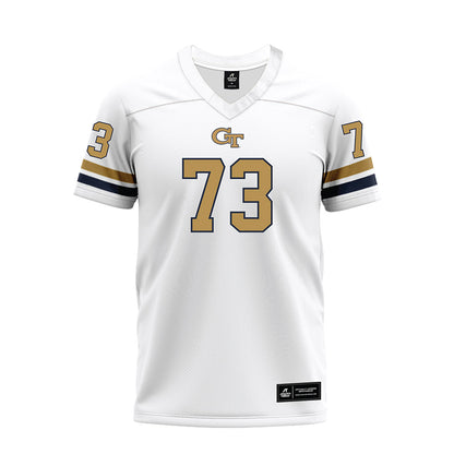 Georgia Tech - NCAA Football : Favour Edwin - White Premium Football Jersey-0