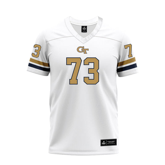 Georgia Tech - NCAA Football : Favour Edwin - White Premium Football Jersey-0
