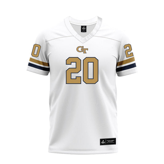 Georgia Tech - NCAA Football : Jaedyn Terry - White Premium Football Jersey-0