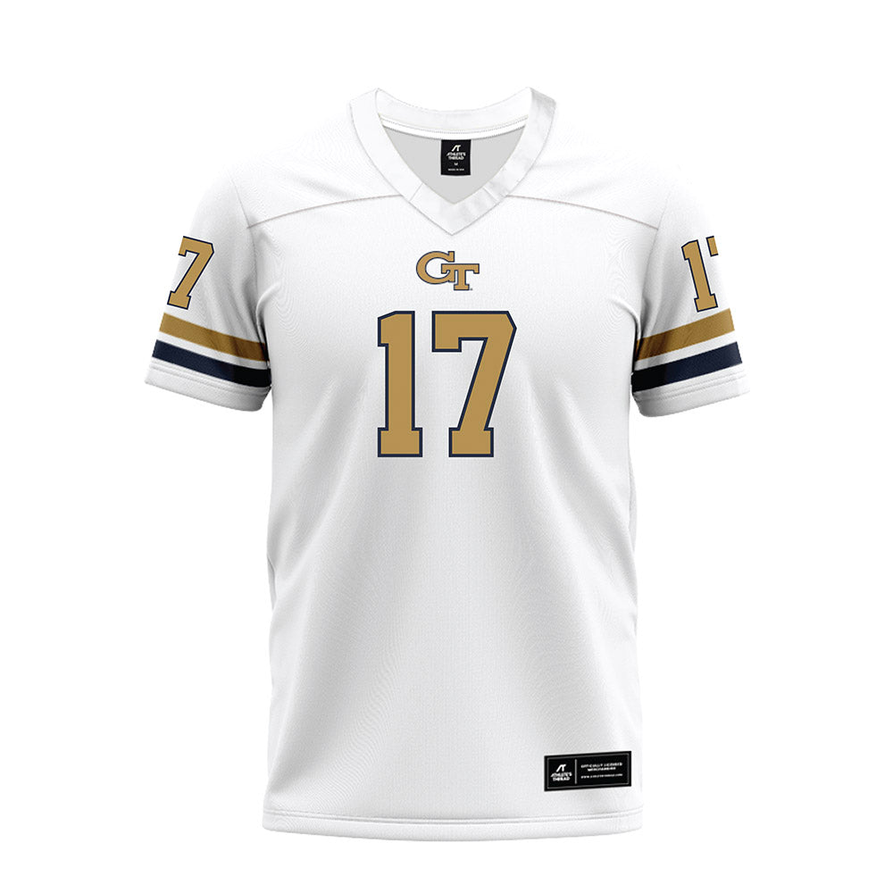 Georgia Tech - NCAA Football : Chris Corbo - White Premium Football Jersey-0