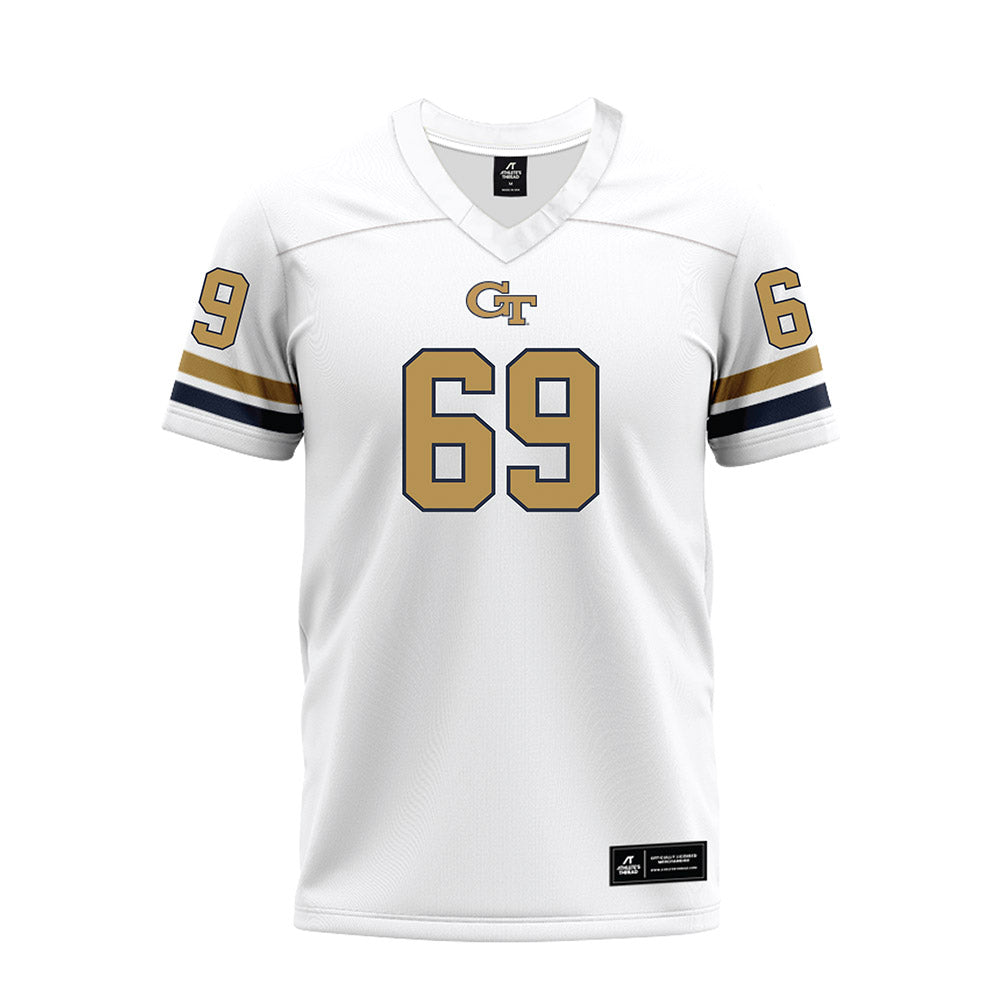 Georgia Tech - NCAA Football : Josh Petty - White Premium Football Jersey-0