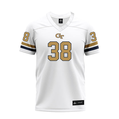 Georgia Tech - NCAA Football : A'J Cheeks - White Premium Football Jersey-0
