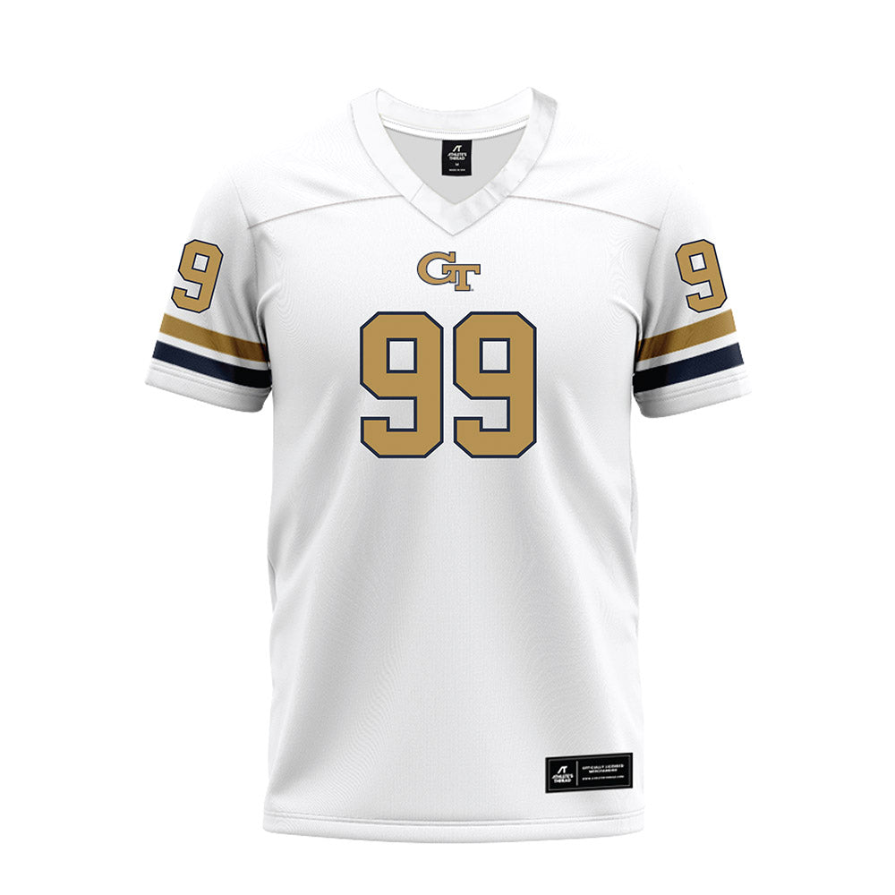 Georgia Tech - NCAA Football : Vincent Jackson - White Premium Football Jersey-0