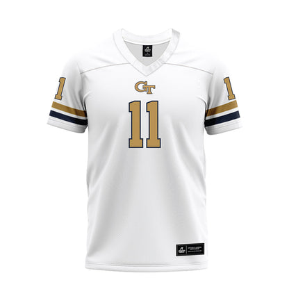 Georgia Tech - NCAA Football : Darnell Collins - White Premium Football Jersey-0