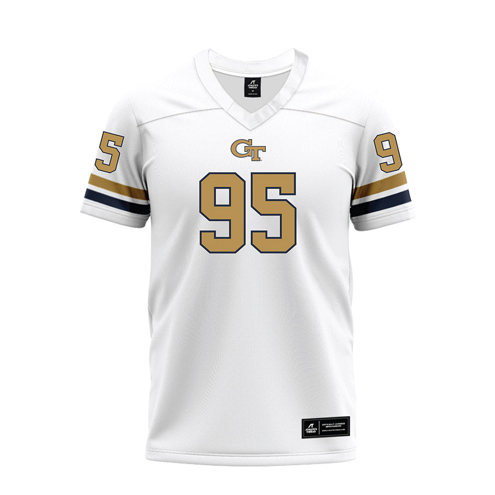 Georgia Tech - NCAA Football : Tawfiq Thomas - White Premium Football Jersey-0
