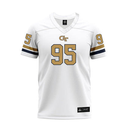 Georgia Tech - NCAA Football : Tawfiq Thomas - White Premium Football Jersey-0