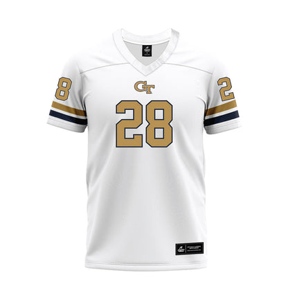 Georgia Tech - NCAA Football : Elgin Sessions - White Premium Football Jersey-0