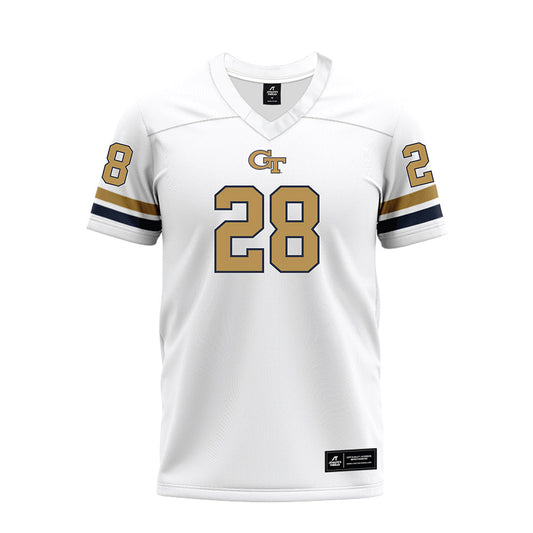 Georgia Tech - NCAA Football : Elgin Sessions - White Premium Football Jersey-0