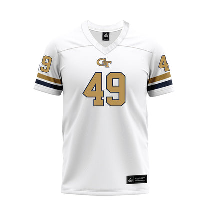 Georgia Tech - NCAA Football : Chuma Okoye - White Premium Football Jersey-0