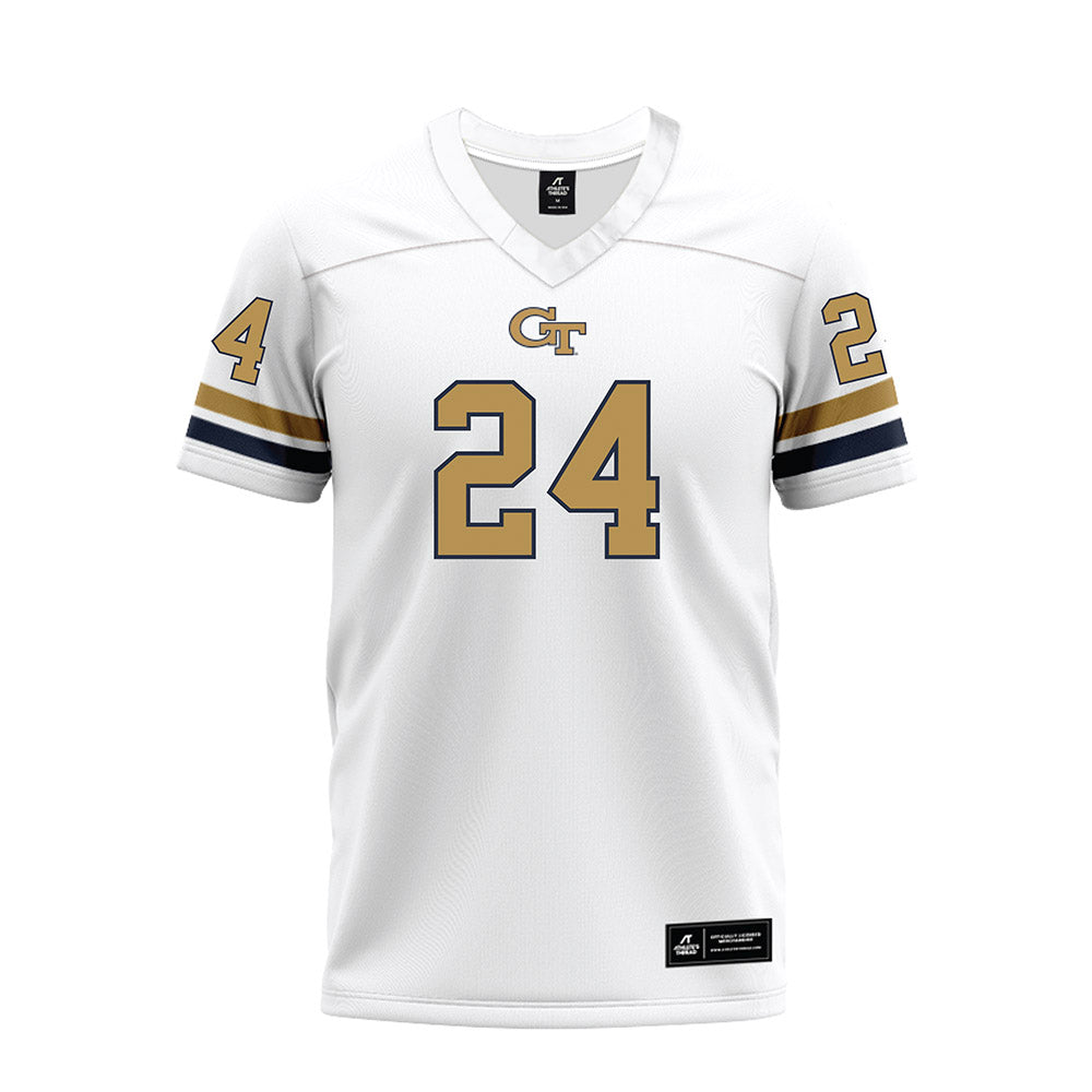 Georgia Tech - NCAA Football : Ronald Triplette - White Premium Football Jersey-0