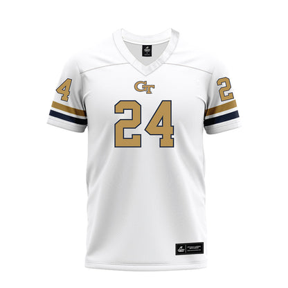 Georgia Tech - NCAA Football : Ronald Triplette - White Premium Football Jersey-0