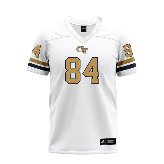 Georgia Tech - NCAA Football : Evan Haynes - White Premium Football Jersey-0