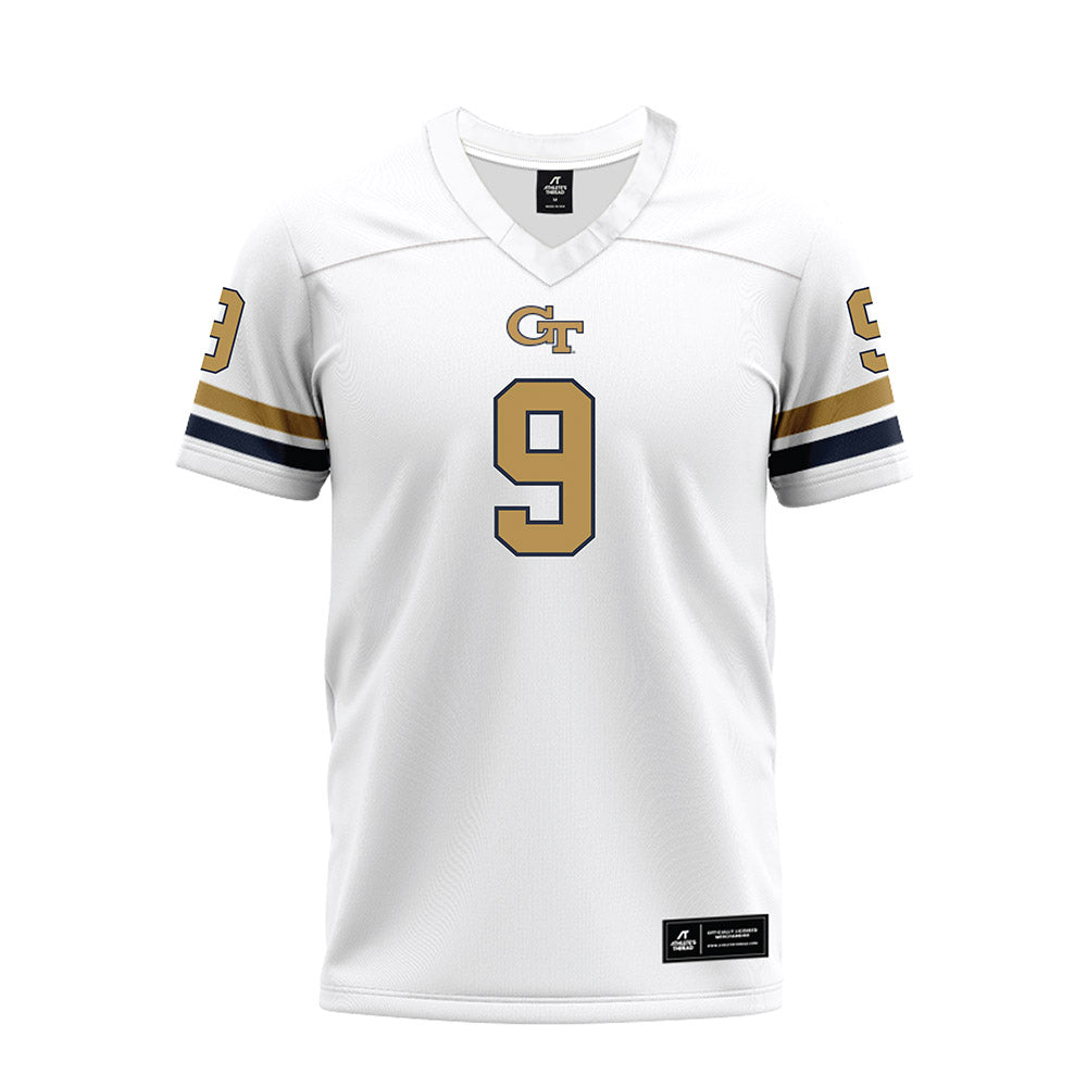 Georgia Tech - NCAA Football : Grady Adamson - White Premium Football Jersey-0