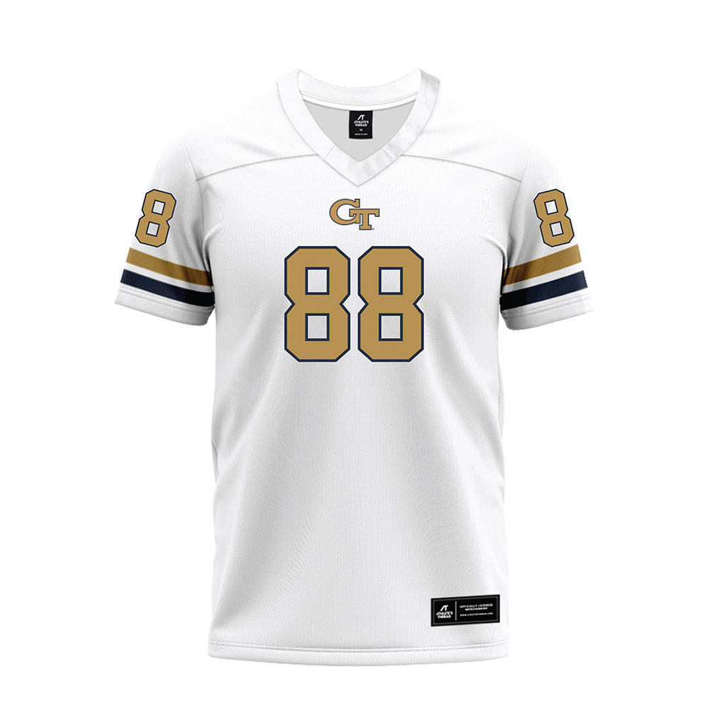 Georgia Tech - NCAA Football : A.J. Hoffler - White Premium Football Jersey-0