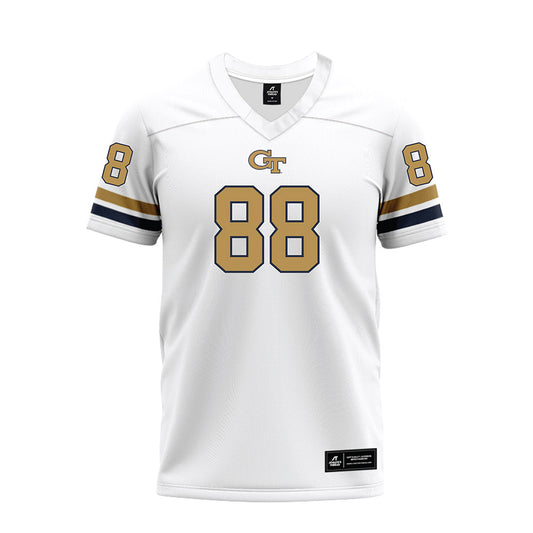 Georgia Tech - NCAA Football : A.J. Hoffler - White Premium Football Jersey-0
