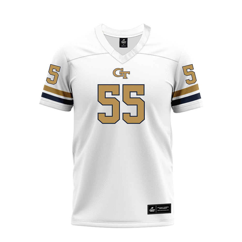 Georgia Tech - NCAA Football : Christian Garrett - White Premium Football Jersey-0