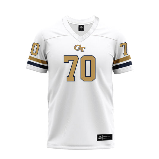Georgia Tech - NCAA Football : Jameson Riggs - White Premium Football Jersey-0