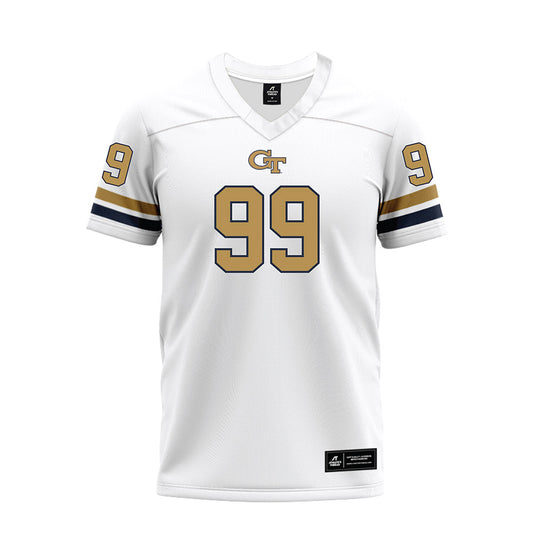Georgia Tech - NCAA Football : Vincent Carroll-Jackson - White Premium Football Jersey-0