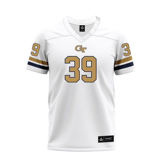 Georgia Tech - NCAA Football : Will Kiker - White Premium Football Jersey-0