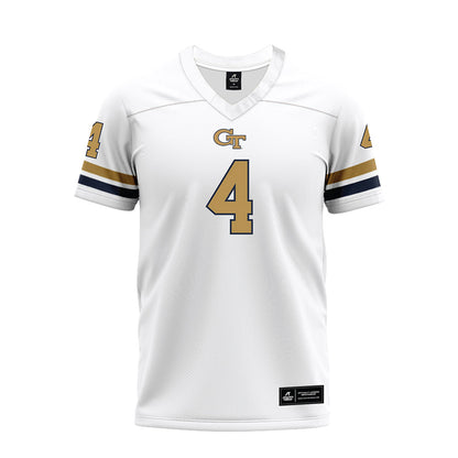 Georgia Tech - NCAA Football : Daiquan White - White Premium Football Jersey-0