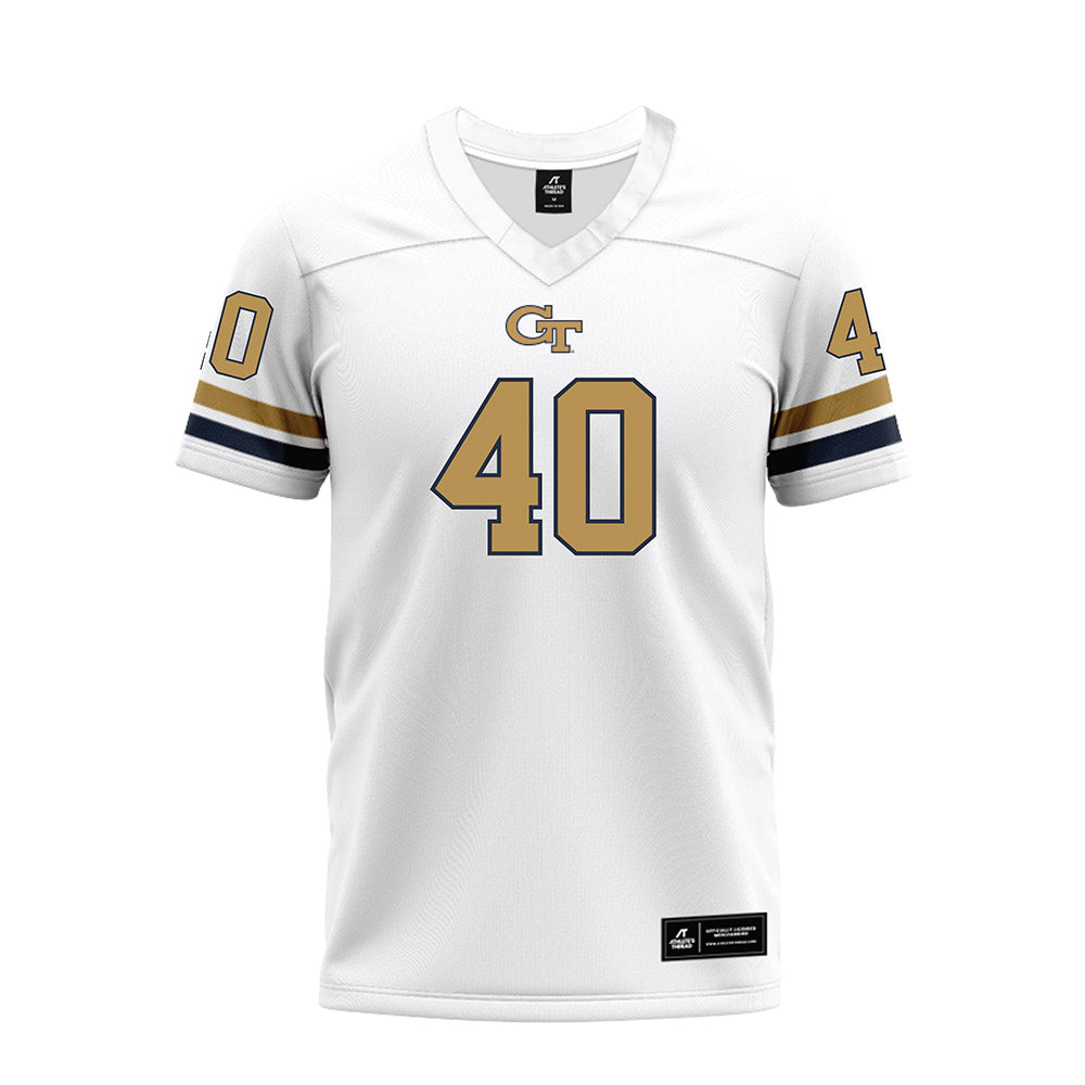 Georgia Tech - NCAA Football : Joshua Taylor - White Premium Football Jersey-0