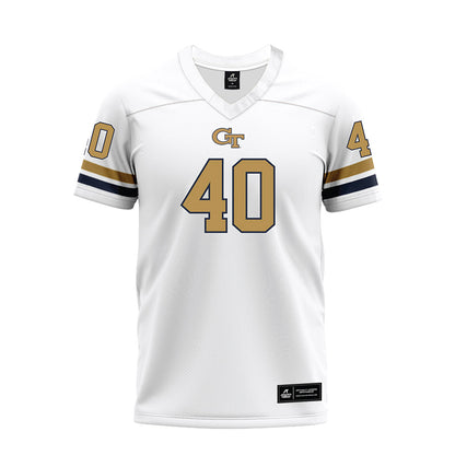 Georgia Tech - NCAA Football : Joshua Taylor - White Premium Football Jersey-0