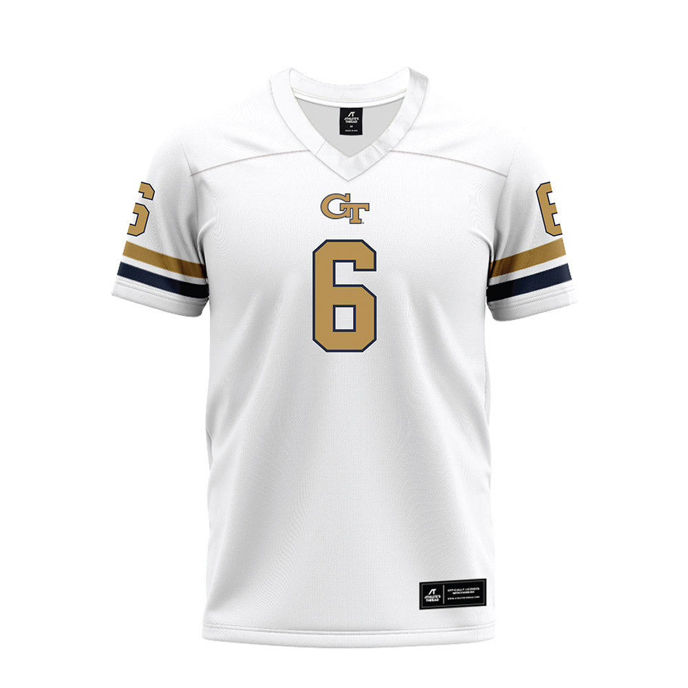 Georgia Tech - NCAA Football : Debron Gatling - White Premium Football Jersey-0