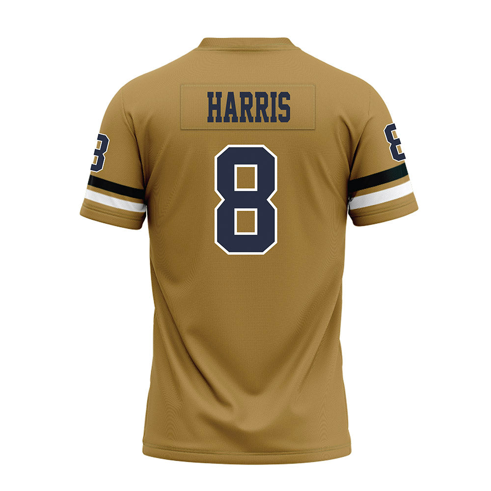 Georgia Tech - NCAA Football : Gavin Harris - Gold Premium Football Jersey-1