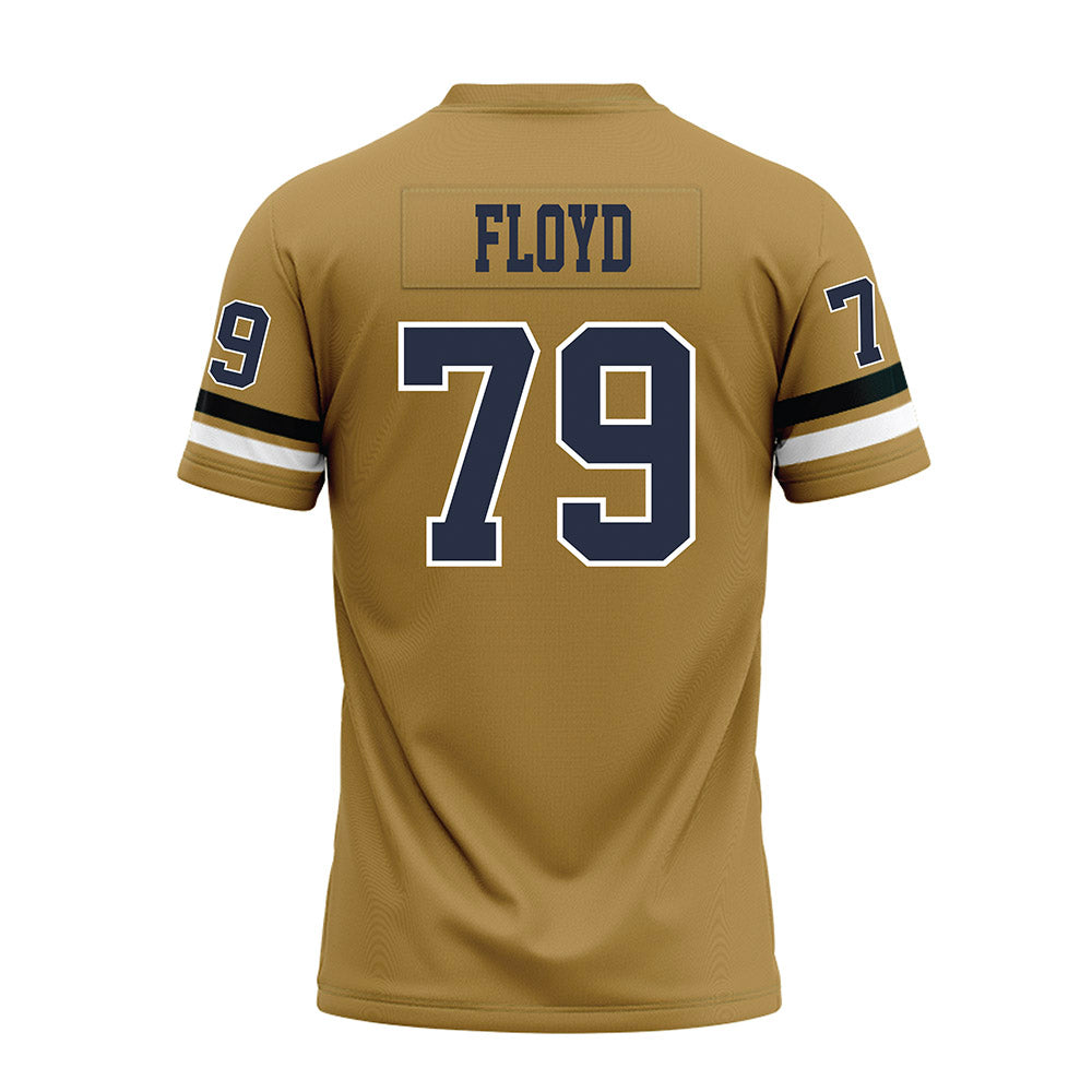 Georgia Tech - NCAA Football : Jordan Floyd - Gold Premium Football Jersey-1