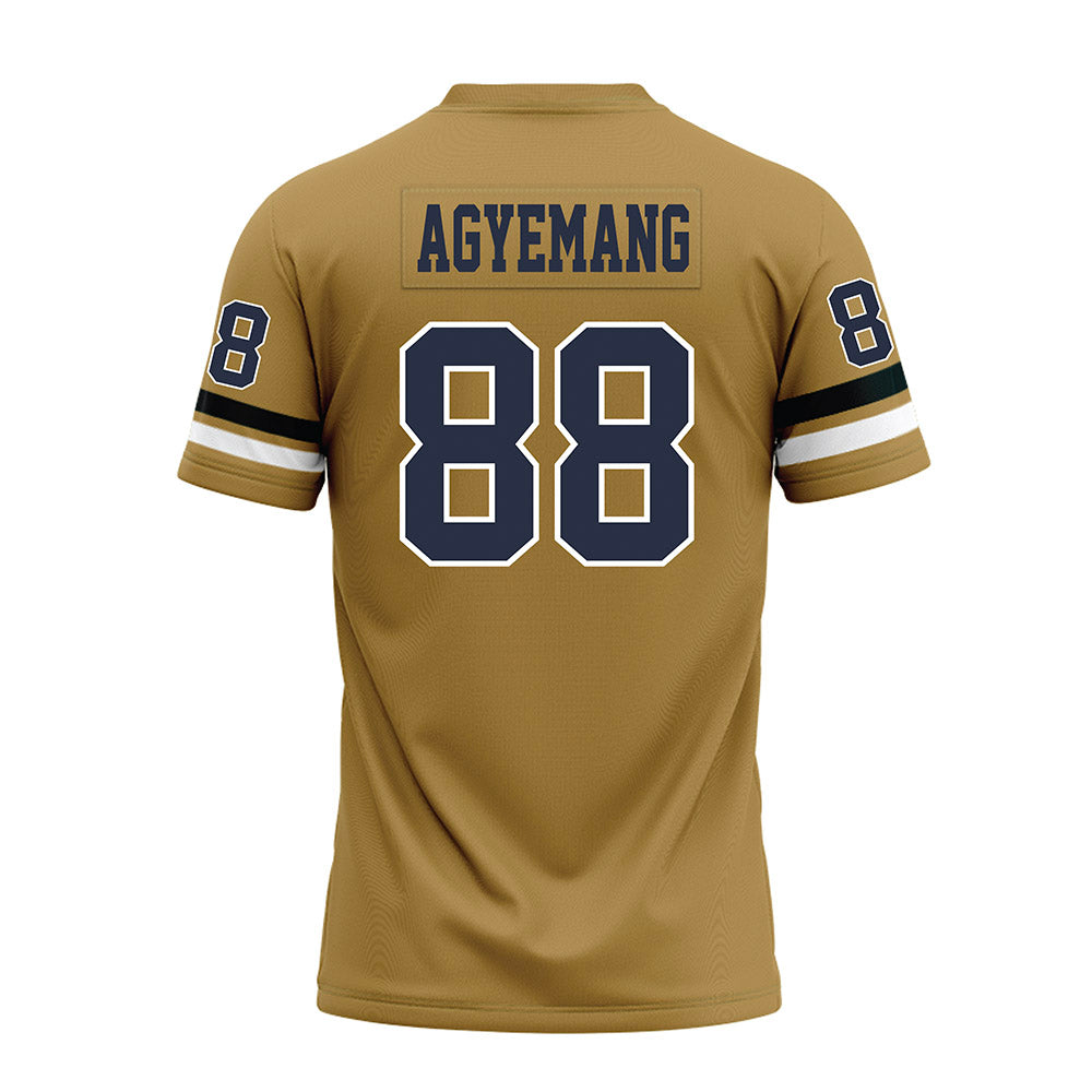 Georgia Tech - NCAA Football : Nathan Agyemang - Gold Premium Football Jersey-1
