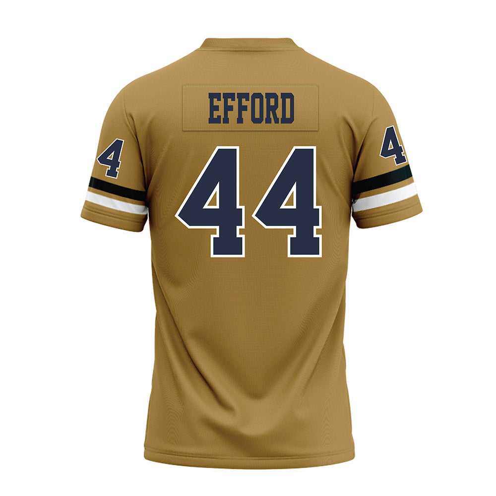 Georgia Tech - NCAA Football : Kyle Efford - Gold Premium Football Jersey-1