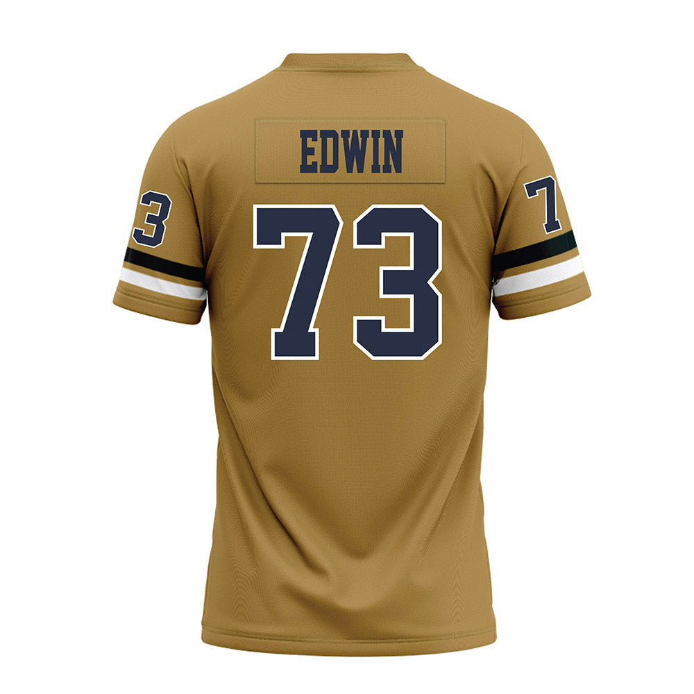 Georgia Tech - NCAA Football : Favour Edwin - Gold Premium Football Jersey-1