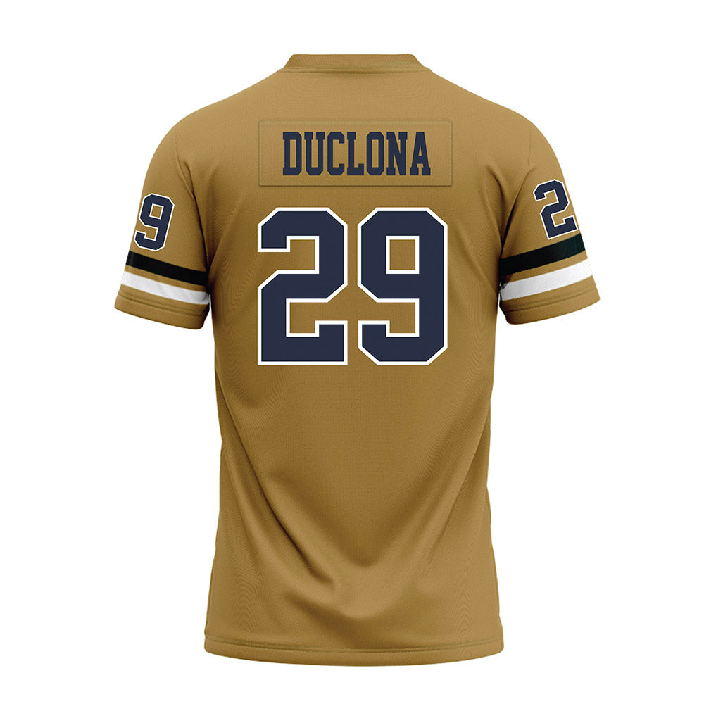 Georgia Tech - NCAA Football : Jonas Duclona - Gold Premium Football Jersey-1
