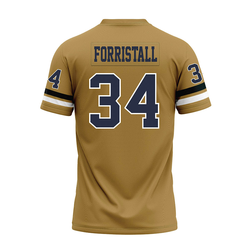 Georgia Tech - NCAA Football : Myles Forristall - Gold Premium Football Jersey-1