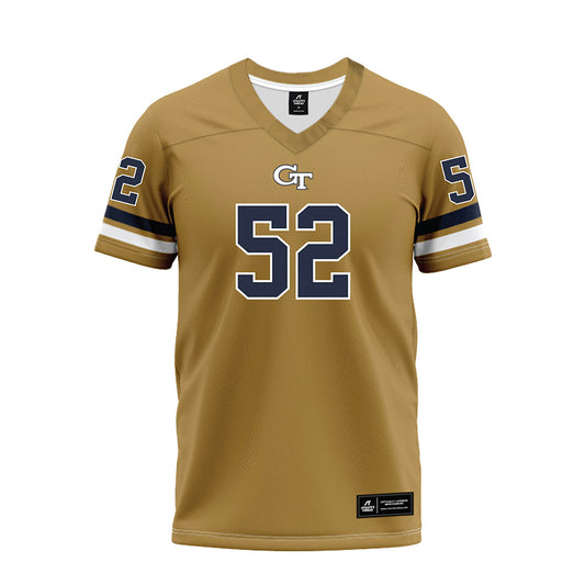 Georgia Tech - NCAA Football : Kevin Peay, Jr. - Gold Premium Football Jersey-0