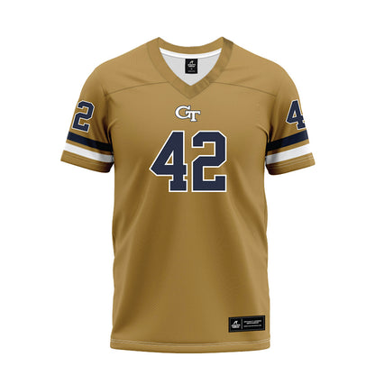 Georgia Tech - NCAA Football : Luke Laughter - Gold Premium Football Jersey-0