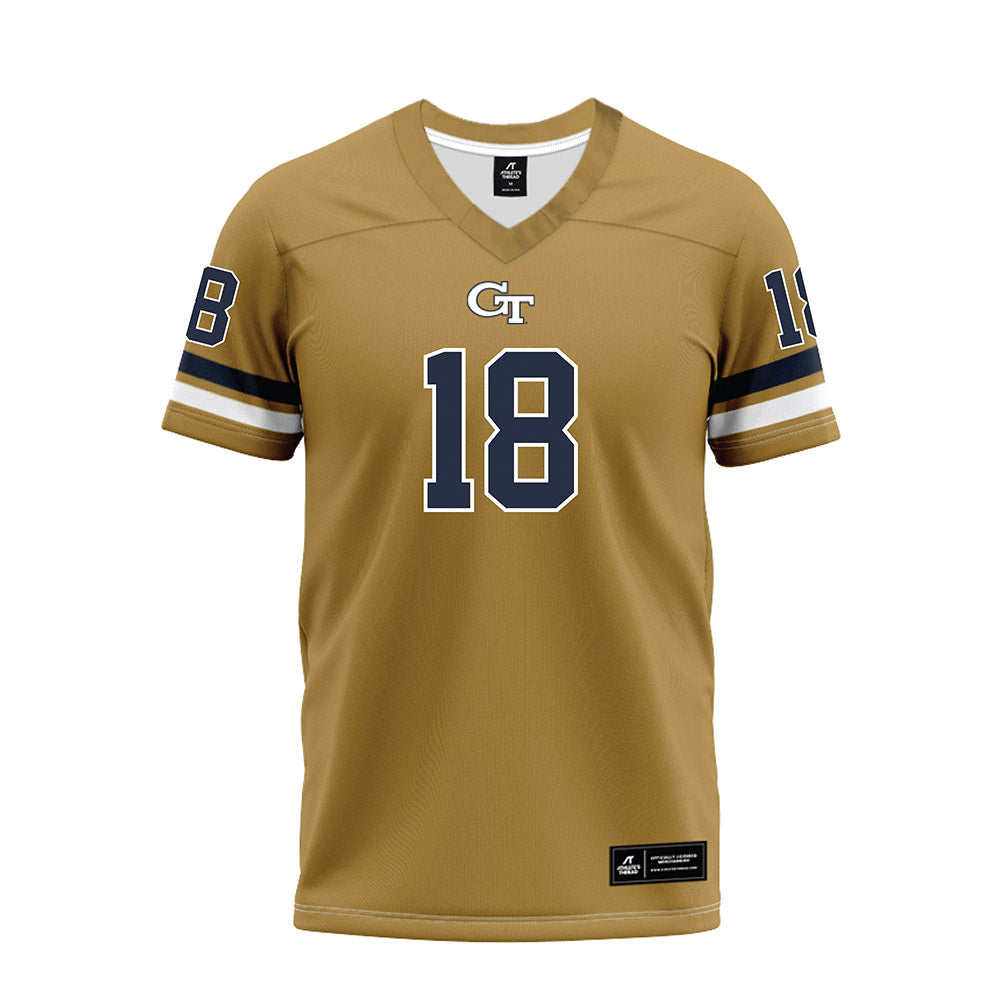Georgia Tech - NCAA Football : Ben Guthrie - Gold Premium Football Jersey-0