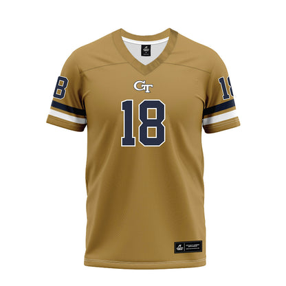 Georgia Tech - NCAA Football : Ben Guthrie - Gold Premium Football Jersey-0