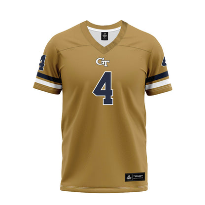 Georgia Tech - NCAA Football : Daiquan White - Gold Premium Football Jersey-0