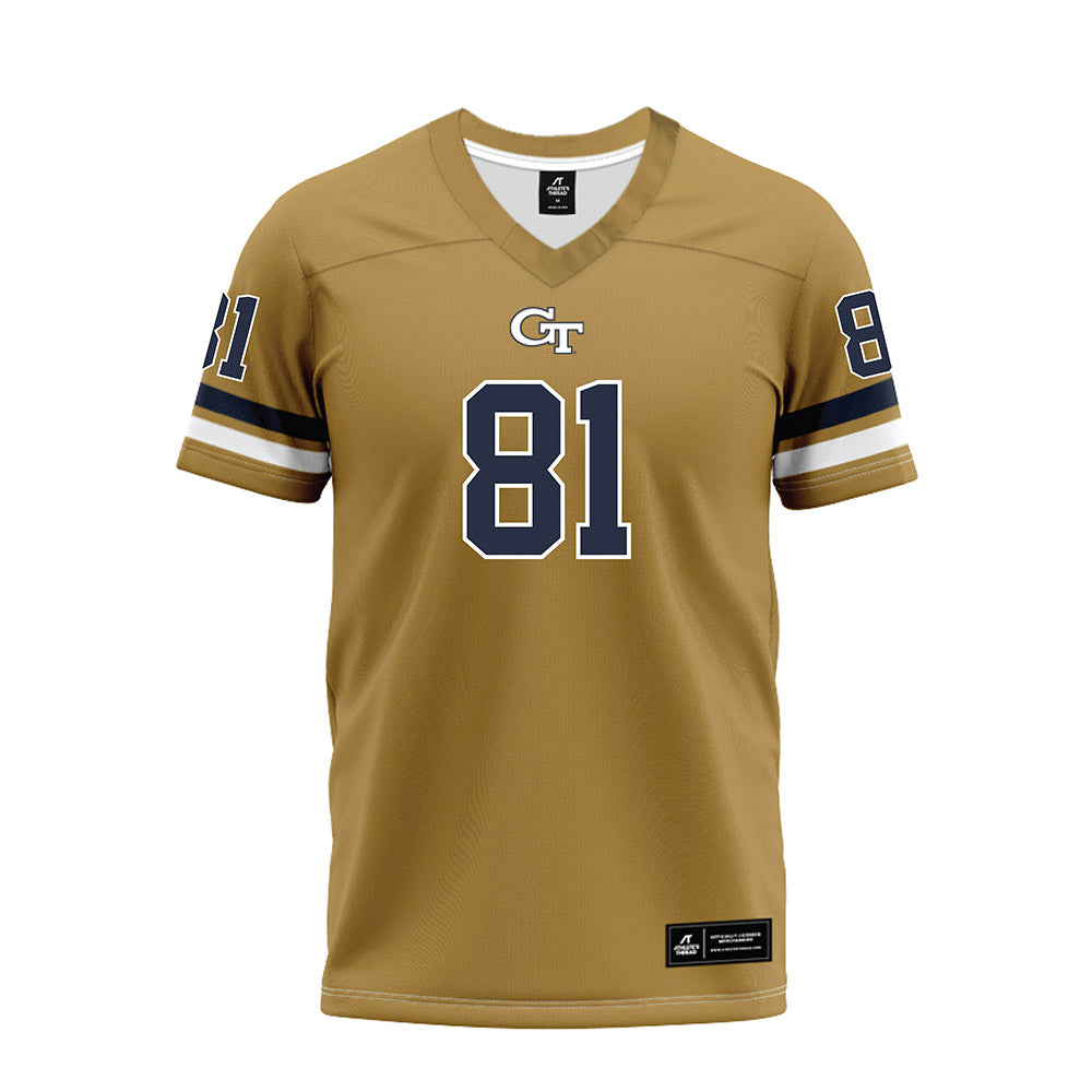 Georgia Tech - NCAA Football : Cal Faulkner - Gold Premium Football Jersey-0