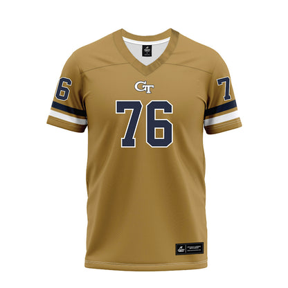 Georgia Tech - NCAA Football : Krew Moledor - Gold Premium Football Jersey-0