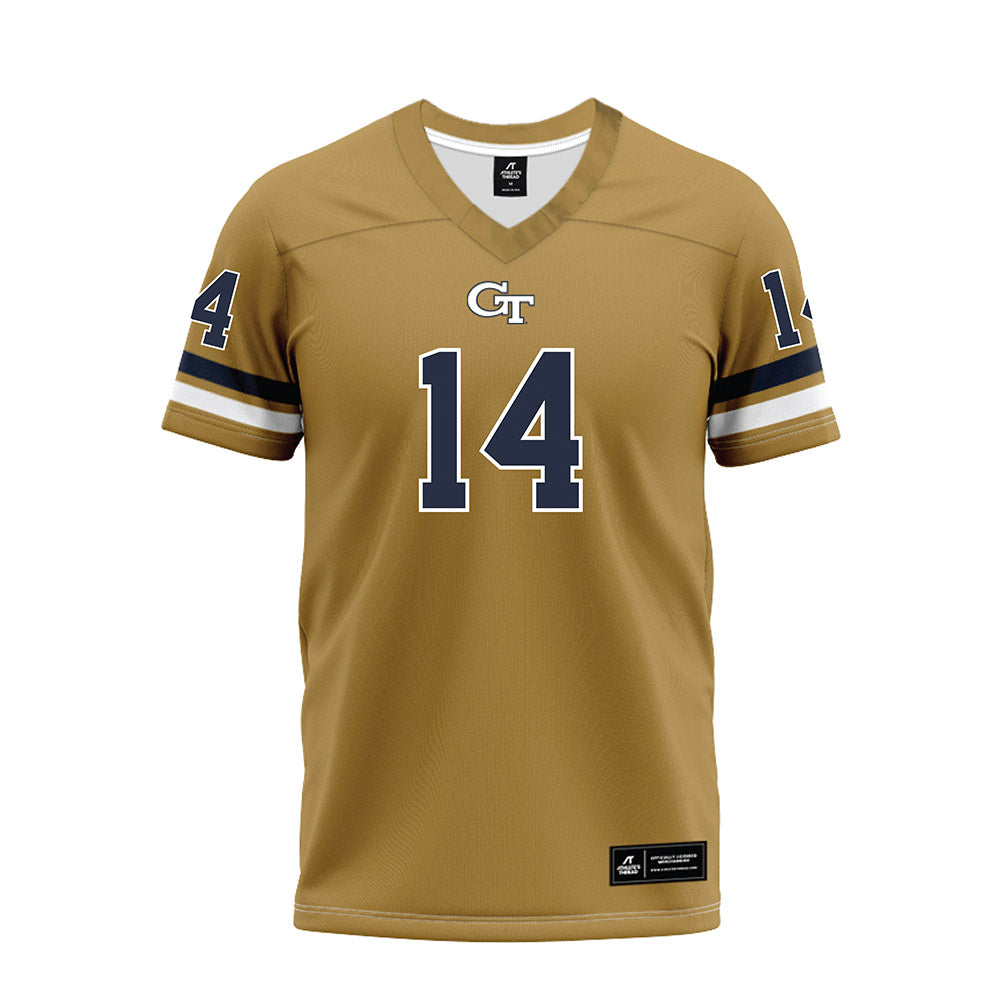 Georgia Tech - NCAA Football : Graham Knowles - Gold Premium Football Jersey-0