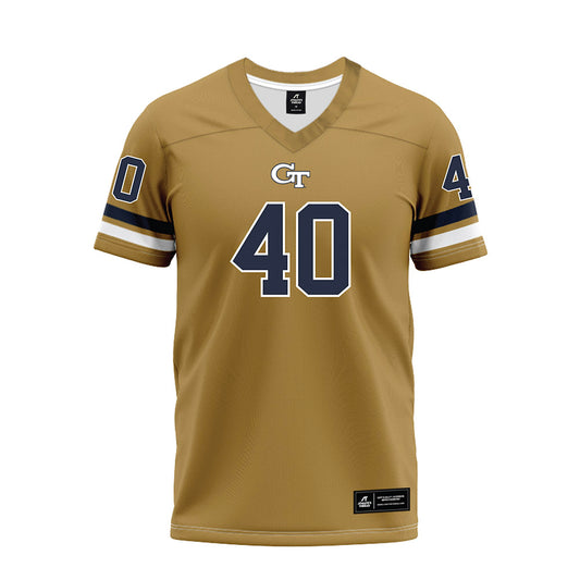 Georgia Tech - NCAA Football : Joshua Taylor - Gold Premium Football Jersey-0