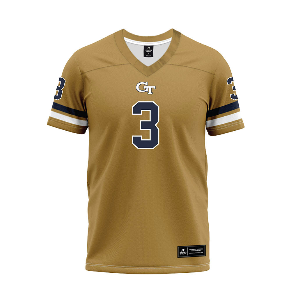 Georgia Tech - NCAA Football : Jaylen Mbakwe - Gold Premium Football Jersey-0