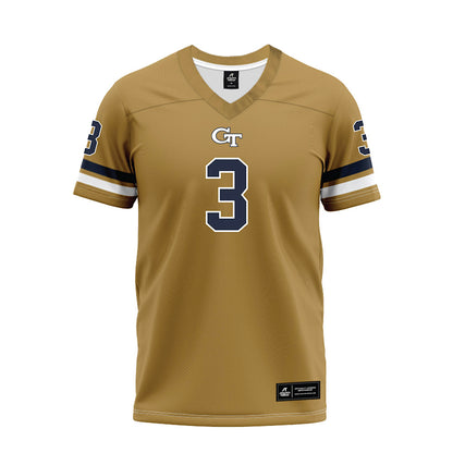 Georgia Tech - NCAA Football : Jaylen Mbakwe - Gold Premium Football Jersey-0